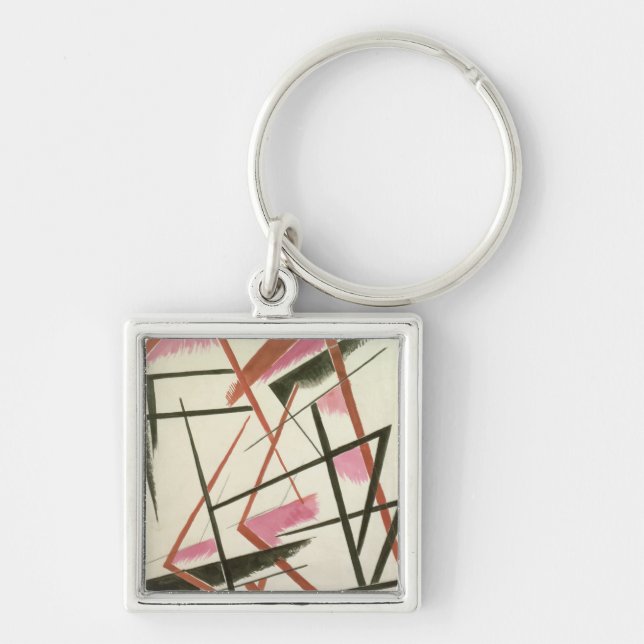 Linear Construction, c.1921 (gouache on paper) Keychain (Front)