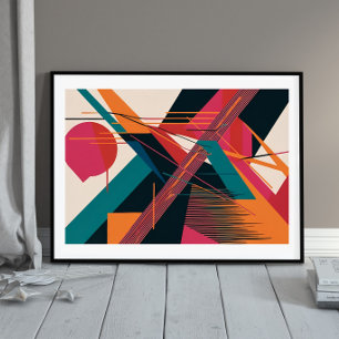 Linear Flux: Bold Abstract Energy Poster
