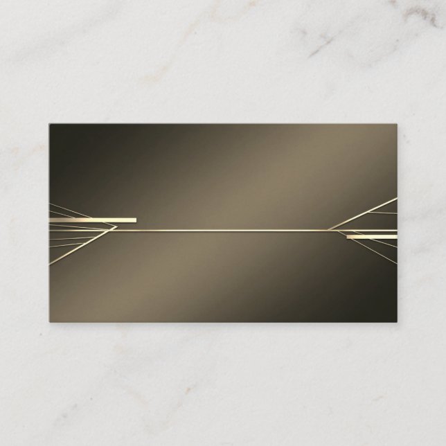 Linear Gold Business Card Template (Front)