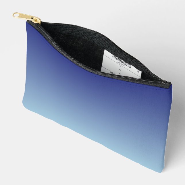 Linear Gradient Sky CCFFFF-000066 Accessory Pouch (Open)