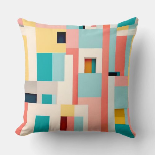 Linear Harmony Architectural Pattern Cushion