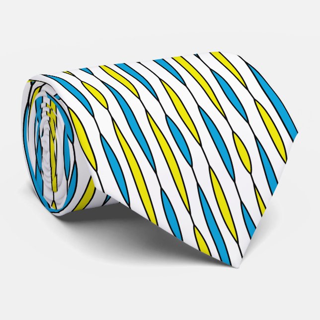 Linear Leaf 01 Neck Tie (Rolled)