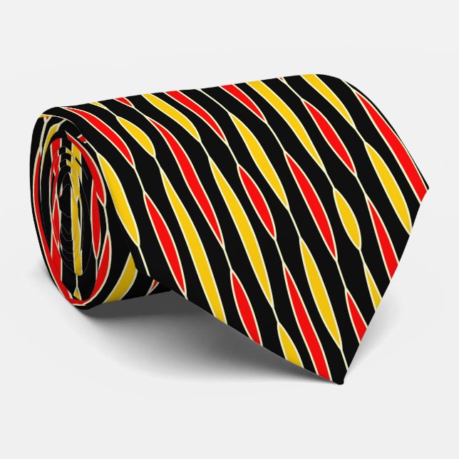 Linear Leaf 02 Neck Tie (Rolled)