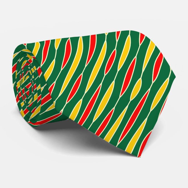 Linear Leaf 02v2 (Diagonal) Neck Tie (Rolled)