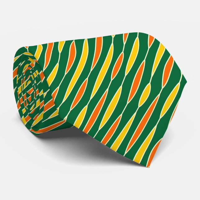 Linear Leaf 04v2 (Diagonal) Neck Tie (Rolled)