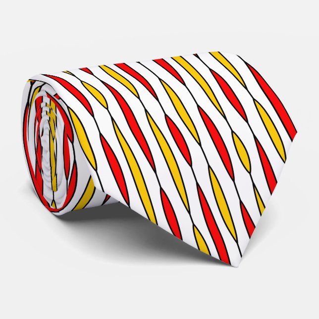 Linear Leaf 05 Neck Tie (Rolled)