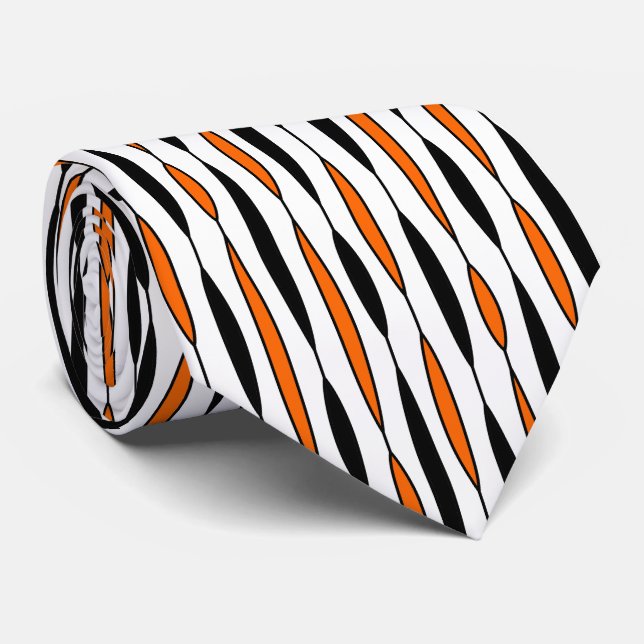 Linear Leaf 09 Neck Tie (Rolled)