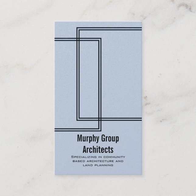 Linear Lines Business Card, Serene Blue Card (Front)