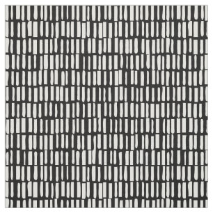 Linear, Modern Pattern - Sagamore - Black Fabric