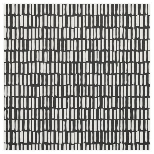 Linear, Modern Pattern - Sagamore - Black Fabric
