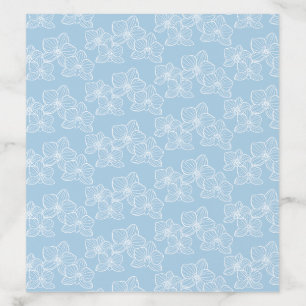Linear Orchid   Wedding Invitation Sky Blue Envelope Liner
