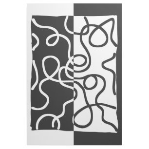 Linear Persuasion I: Abstract Black & White Gallery Wrap