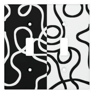 Linear Persuasion I: Abstract Black & White Light Switch Cover