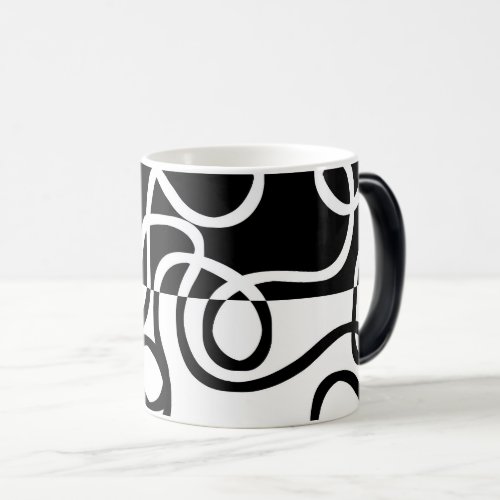 Linear Persuasion I Abstract Black  White Magic Mug