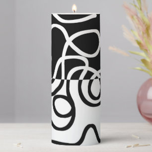 Linear Persuasion I: Abstract Black & White Pillar Candle