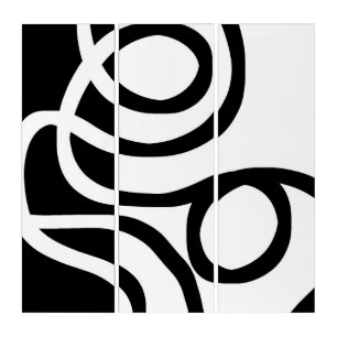 Linear Persuasion I: Abstract Black & White Triptych
