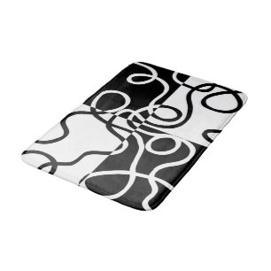 Linear Persuasion II: Abstract Black & White Bath Mat