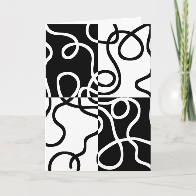 Linear Persuasion II: Abstract Black & White Card (Front)