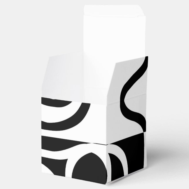 Linear Persuasion II: Abstract Black & White Favor Boxes (Opened)