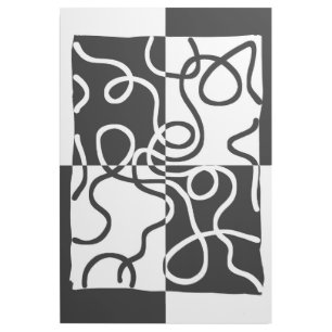 Linear Persuasion II: Abstract Black & White Gallery Wrap