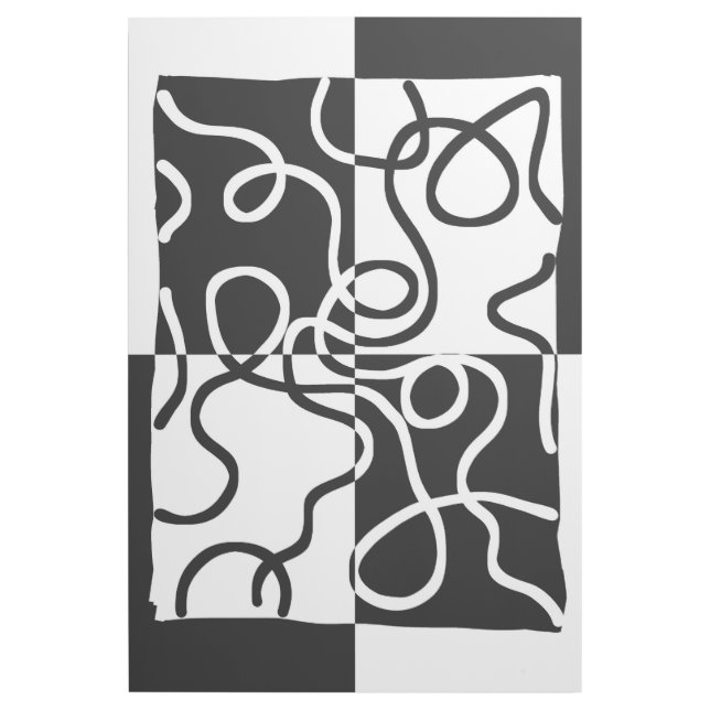 Linear Persuasion II: Abstract Black & White Gallery Wrap (Front)
