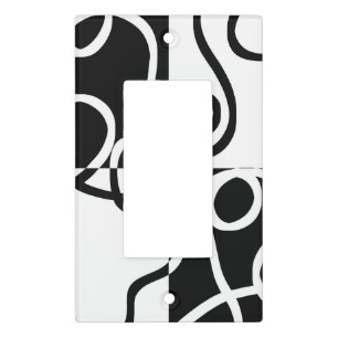 Linear Persuasion II: Abstract Black & White Light Switch Cover