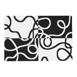 Linear Persuasion II: Abstract Black & White Placemat
