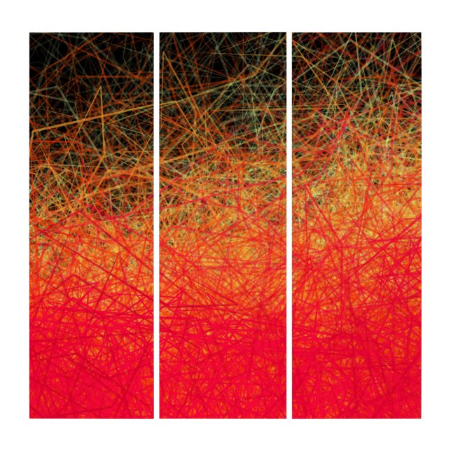 Linear Red Gradation - Triptych (Front)