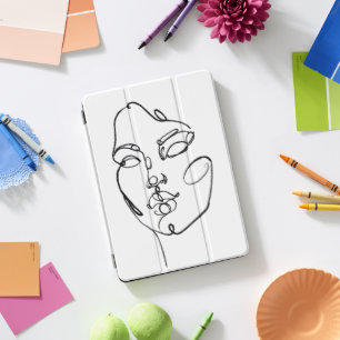 Linear Thoughts - Face iPad Pro Cover