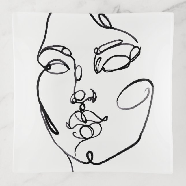 Linear Thoughts - Face Trinket Tray (Front)