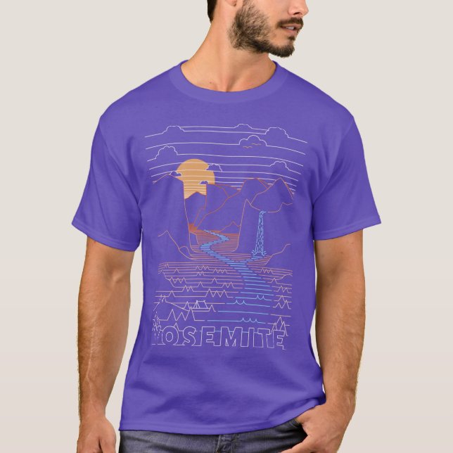 Linear Yosemite Yosemite National Parks Art T-Shirt (Front)