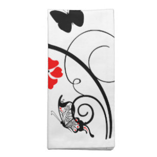 Lineart Butterflies American MoJo Napkins