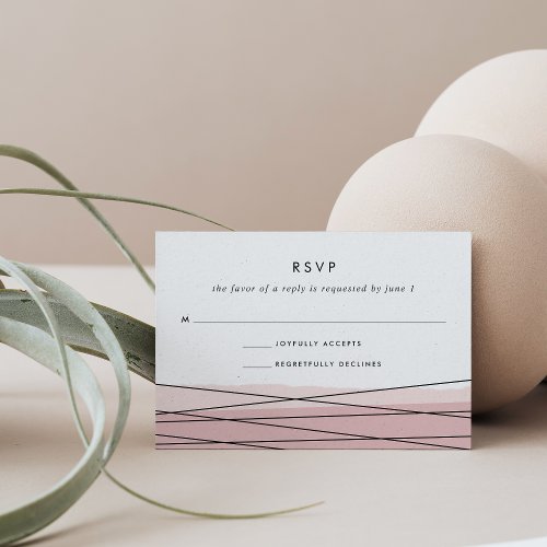 Lineation Blush RSVP Card