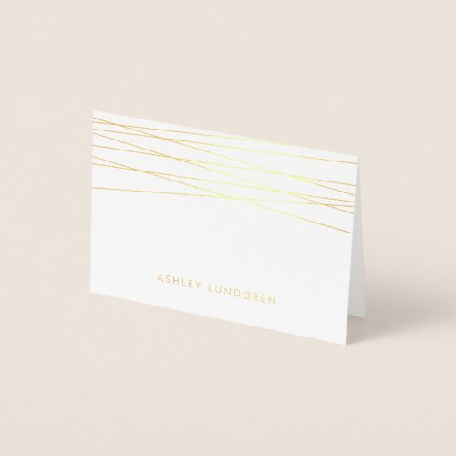 Lineation  Modern Gold Foil Stationery Card