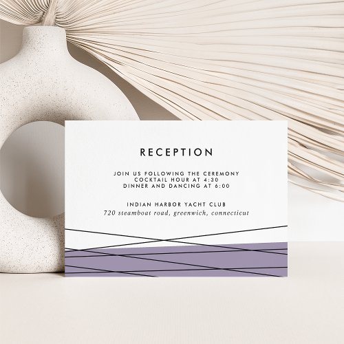 Lineation Reception Insert Card  Gray Lilac