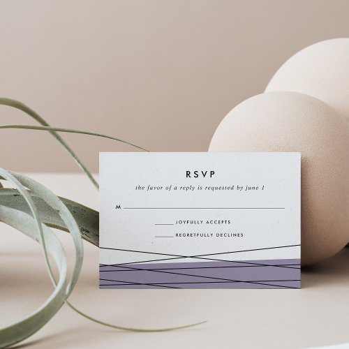 Lineation RSVP Card  Gray Lilac