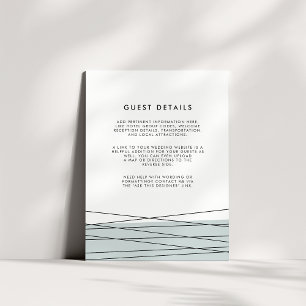 Lineation Wedding Guest Details Card Grayed Jade