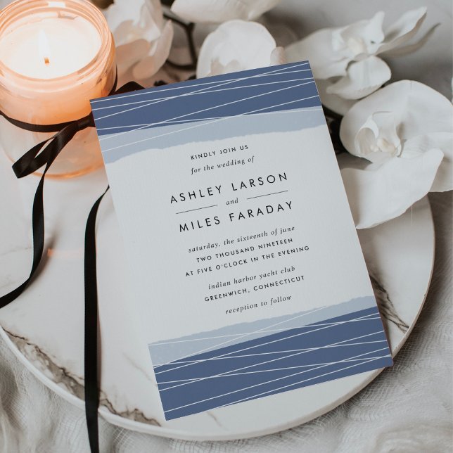 Lineation Wedding Invitation | Slate (Creator Uploaded)