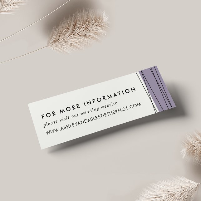 Lineation Wedding Website Cards | Gray Lilac (Creator Uploaded)