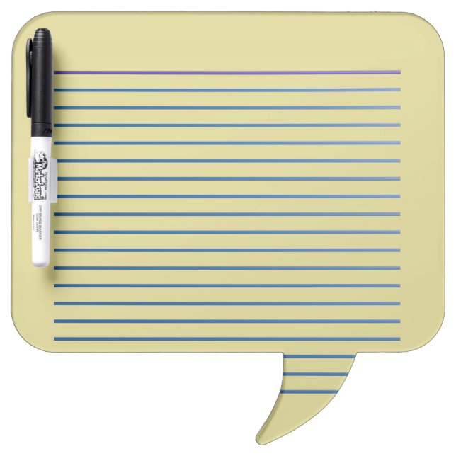 Lined Beige  Dry Erase Board (Front)