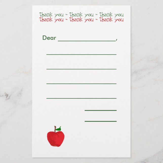 Lined Blank Kids Note Paper (Front)