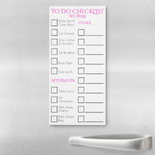 Lined checkbox children's household chores girls magnetic notepad