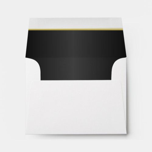 Lined Classic Black with Gold Bar Envelope