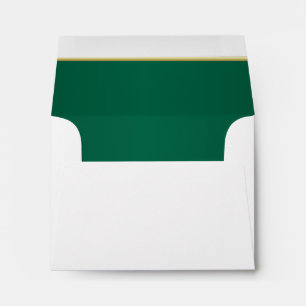 Lined Dark Green Print Envelope