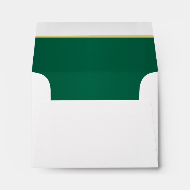 Lined Dark Green Print Envelope (Back (Bottom))