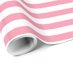 Lined Design Pink Sherbet Wrapping Paper