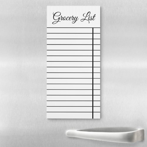 Lined grocery reminder list  Personalize Magnetic Notepad