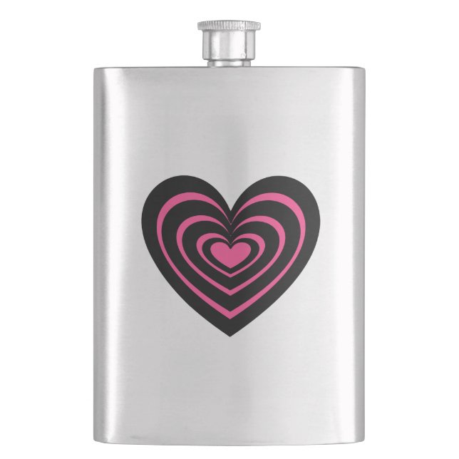 Lined Heart Flask (Front)