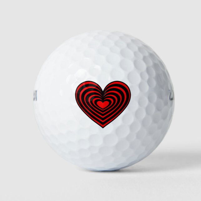 Lined Hearts Golf Balls (Front)