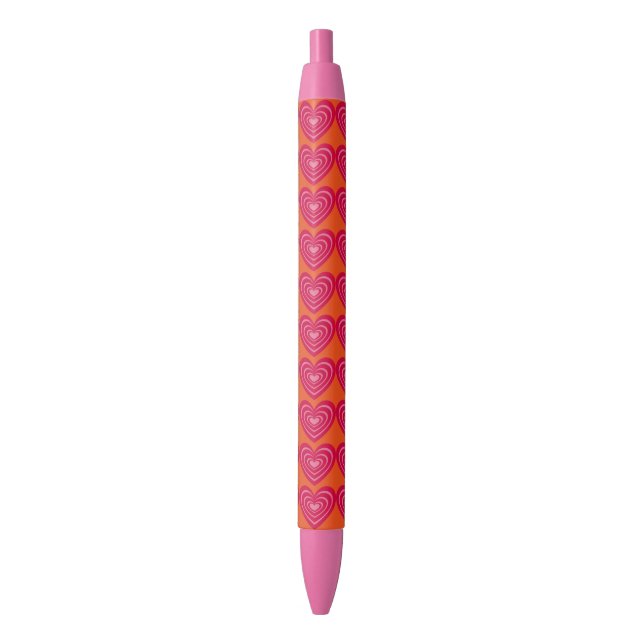 Lined Hearts Pen (Front Vertical)